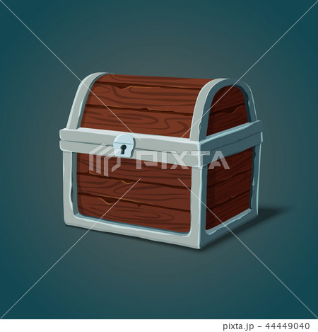 Isometric wooden dower chest or pirate crate Isometric wooden dower chest or pirate crate 44449040