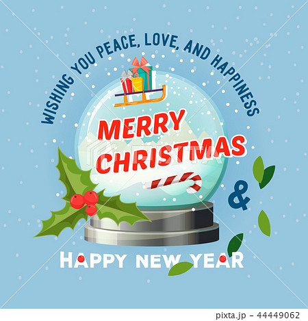 Snow globe for 2018 merry christmas and new year 44449062