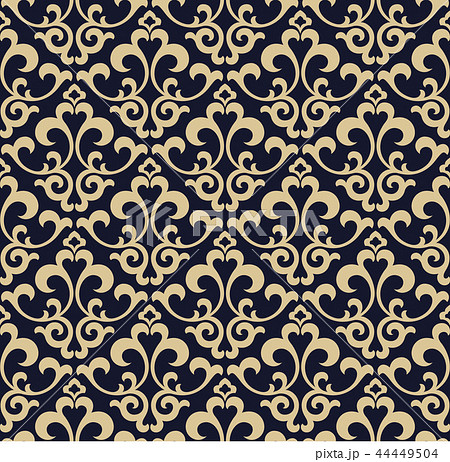 Wallpaper in the style of Baroque. A seamless Wallpaper in the style of Baroque. A seamless 44449504