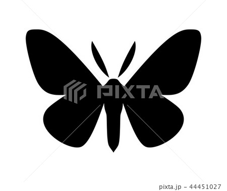 Peppered moth, Biston betularia . Vector icon on white 44451027