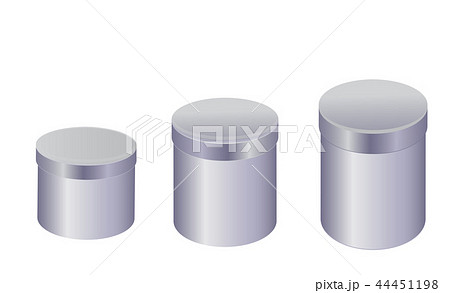 Set of vector metal boxes. Closed boxes 44451198