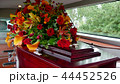 funeral casket in a hearse or chapel 44452526