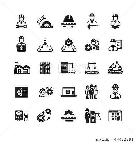 Engineering Manufacturing Industrial Vector のイラスト素材