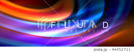 Fluid color wave line background. Trendy abstract layout template for business or technology Fluid color wave line background. Trendy abstract layout template for business or technology 44452711