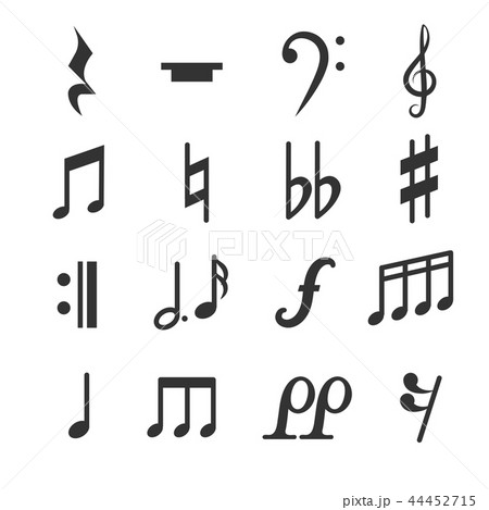 Music notes vector symbols set 44452715