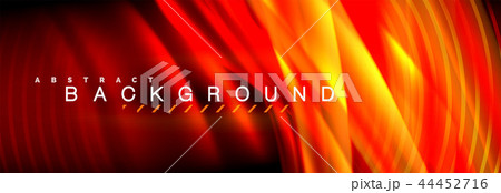 Fluid color wave line background. Trendy abstract layout template for business or technology 44452716