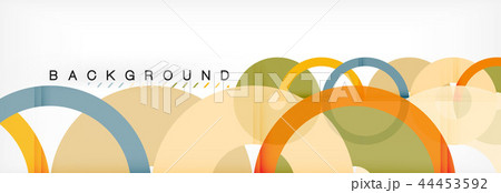 Colorful rings on grey background, modern geometric pattern design. Vector business or technology 44453592