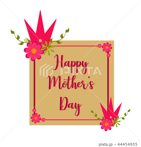 Mother day. Card with text and flowers 44454935