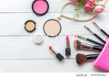 Makeup cosmetics tools background and beauty Makeup cosmetics tools background and beauty 44456402