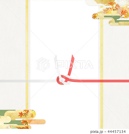 和-和柄-和風-背景-金箔-雲-霞-のし紙-水引-ご祝儀袋 44457134