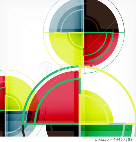 Creative circles geometric abstract background with 3d effect Creative circles geometric abstract background with 3d effect 44457288