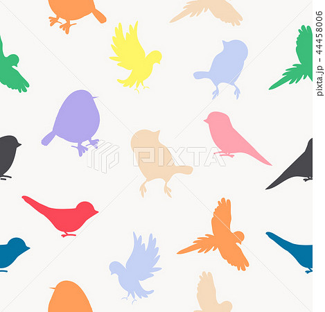 Birds silhouettes fullcolor pattern Birds silhouettes fullcolor pattern 44458006