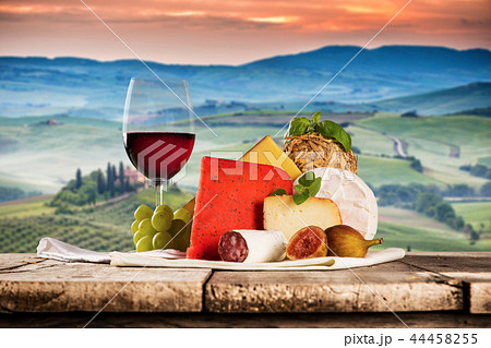 Various types of italian cheeses 44458255