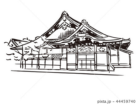 京都府京都市 二条城のイラスト素材