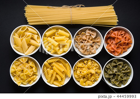 Various types of italian pasta. 44459993