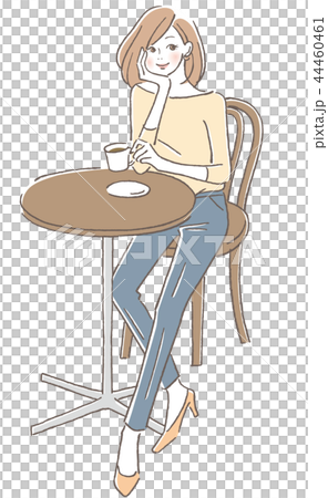 カフェ　女性 44460461