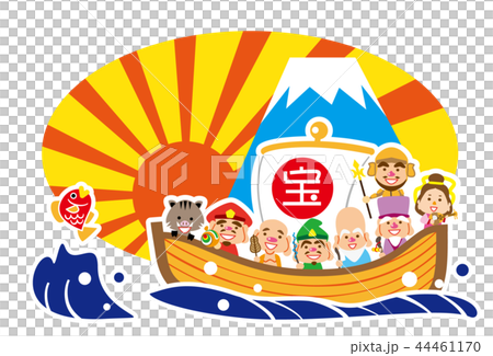 亥年　七福神の宝船　テンプレート　 44461170