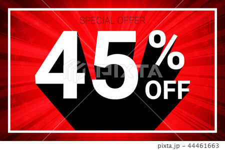 45% OFF Sale. White on black shadow red background 44461663