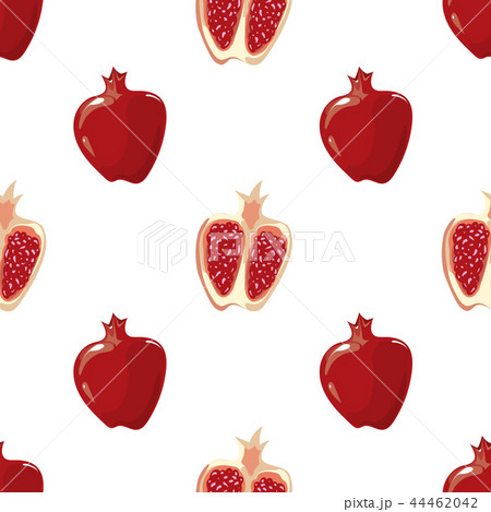 Red vector pomegranate seamless background 44462042