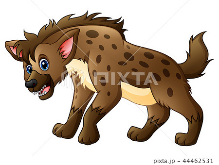 Vector Illustration Of Funny Hyena Cartoonのイラスト素材