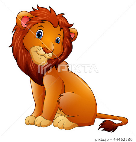 Vector illustration of Cute lion cartoon 44462536