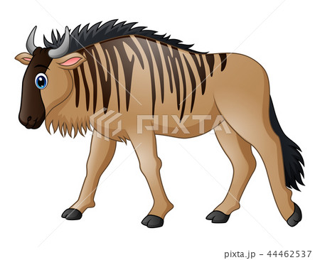 Cartoon wildebeest mascot Cartoon wildebeest mascot 44462537