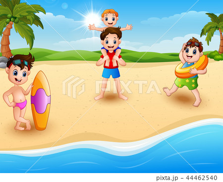 Children vacation at the beach Children vacation at the beach 44462540