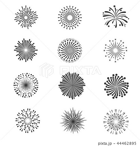 Festive fireworks, star explosion vector collection 44462895