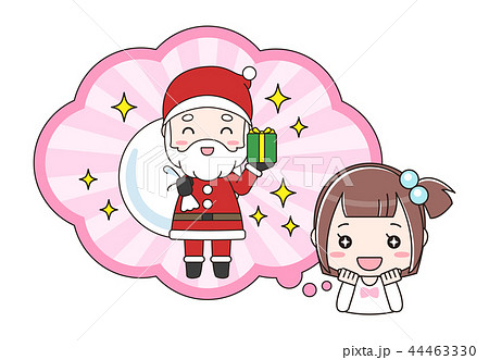 サンタクロースを信じている女の子 44463330