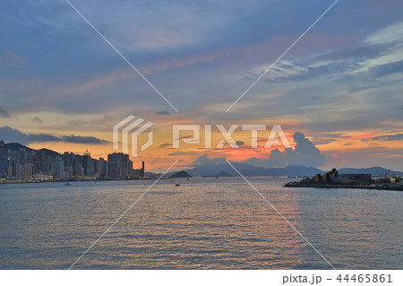 a west view of Victoria harbor,hong kong a west view of Victoria harbor,hong kong 44465861