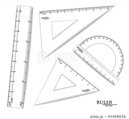 Transparent Rulers set Vector realistic 44468056