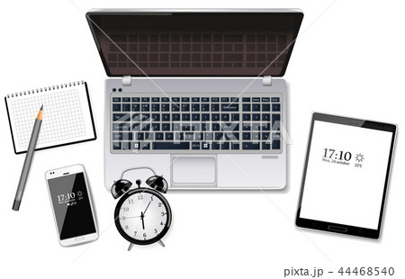 Laptop, tablet and smart phone Vector realistic 44468540