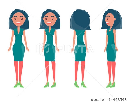 Brunette Pretty Women in Stylish Outfits All Sides 44468543