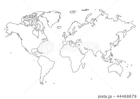 世界地図　白地図
