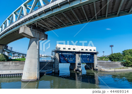 あけぼの水門 砂町運河 東京都江東区辰巳 44469314