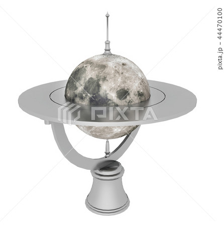 Table globe with the Moon isolated on white 44470100