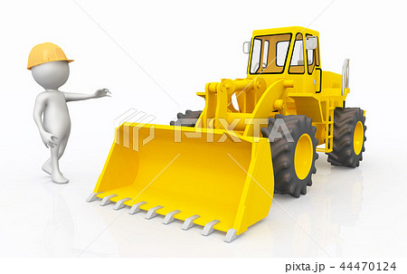 3D figure with wheel loader 3D figure with wheel loader 44470124