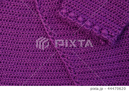 Baby purple cardigan, crocheted close-up sleeve and linen 44470620