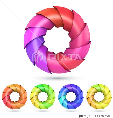 Colorful shells ring logoのイラスト素材 [44470756] - PIXTA