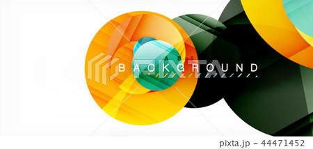 Glossy colorful circles abstract background, modern geometric design Glossy colorful circles abstract background, modern geometric design 44471452