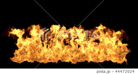 Big Fire Flame on Black Background 44472024