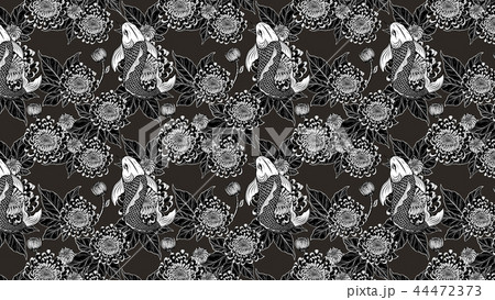 chrysanthemum pattern by hand drawing chrysanthemum pattern by hand drawing 44472373