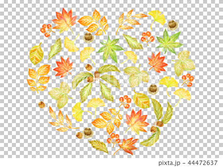 秋のイメージのハート 44472637