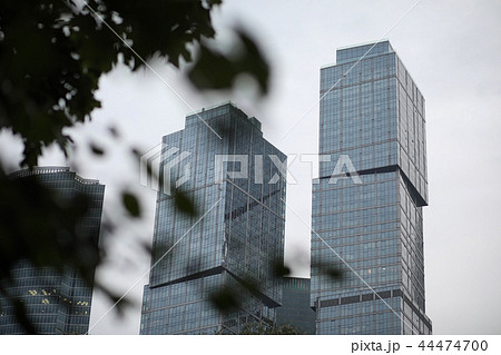 Business center with high skyscrapers Business center with high skyscrapers 44474700