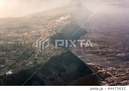 Cemoro Lawang village on mountain cliff 44475632