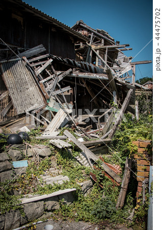 青島の廃屋の写真素材