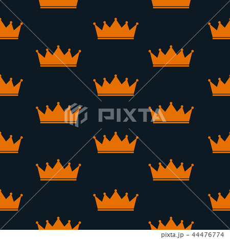 Princess Crown Seamless Pattern Background Vector Illustration 44476774