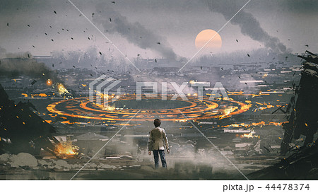 mysterious circle in apocalypse city 44478374