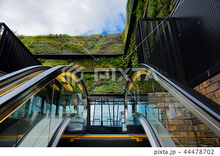 東急プラザ銀座 屋上 エスカレータ キリコテラスの写真素材