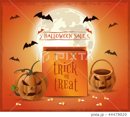 Halloween sale poster design. Trick or treatのイラスト素材 ...